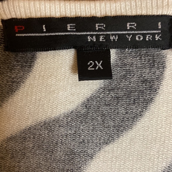 PIERRI New York zebra print with gold chains and rhinestone sweater - Picture 3 of 5